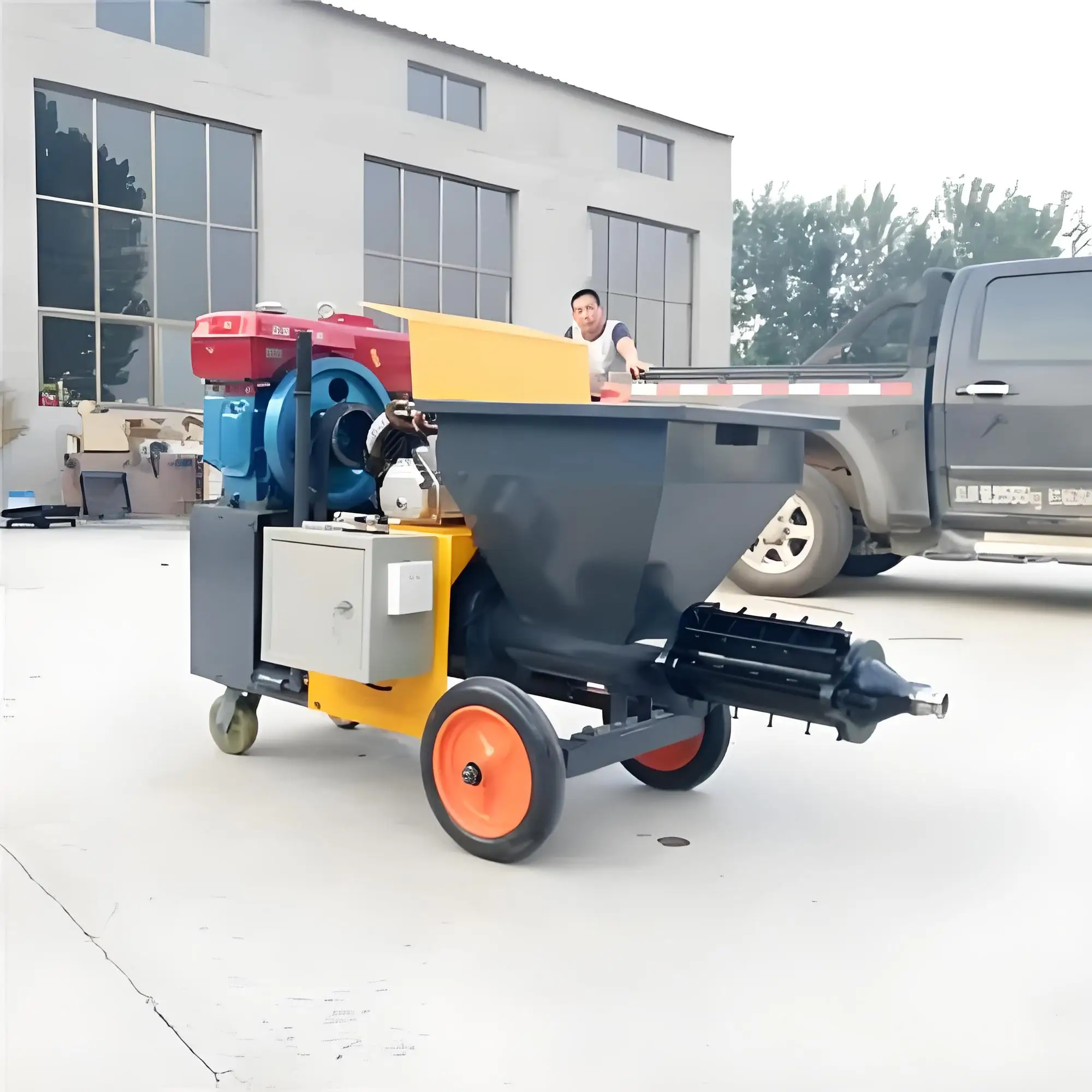 Putty Sprayer diesel diesel Mortar Sandblasting Wall Powder Machine Construction Site Equipment