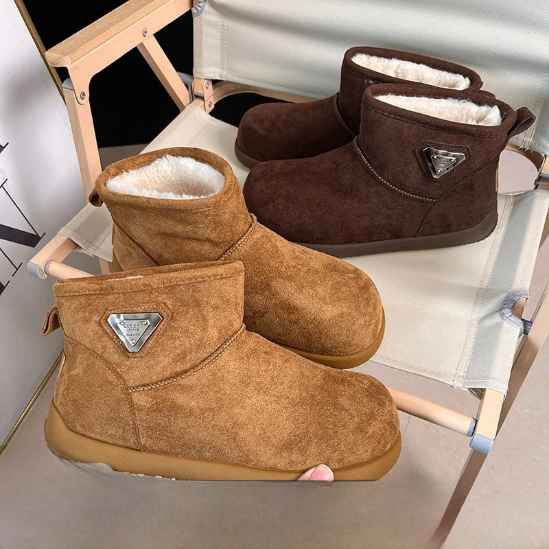 

Men's Winter Boots Warm Anti-Slip Soft Bottom Casual Shoes Snow Boots Double Layered Material Upgraded Version for Cold Weather