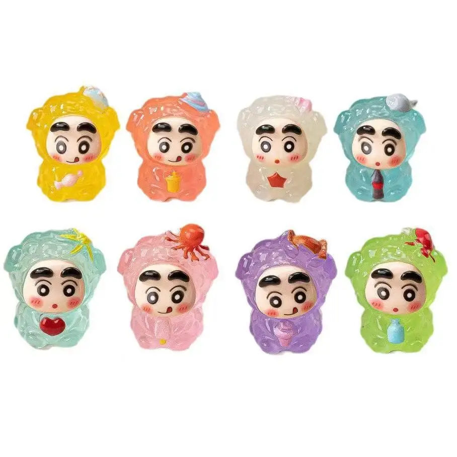 

8pcs glow-in-night lovely resin pair touch tabletop ornaments