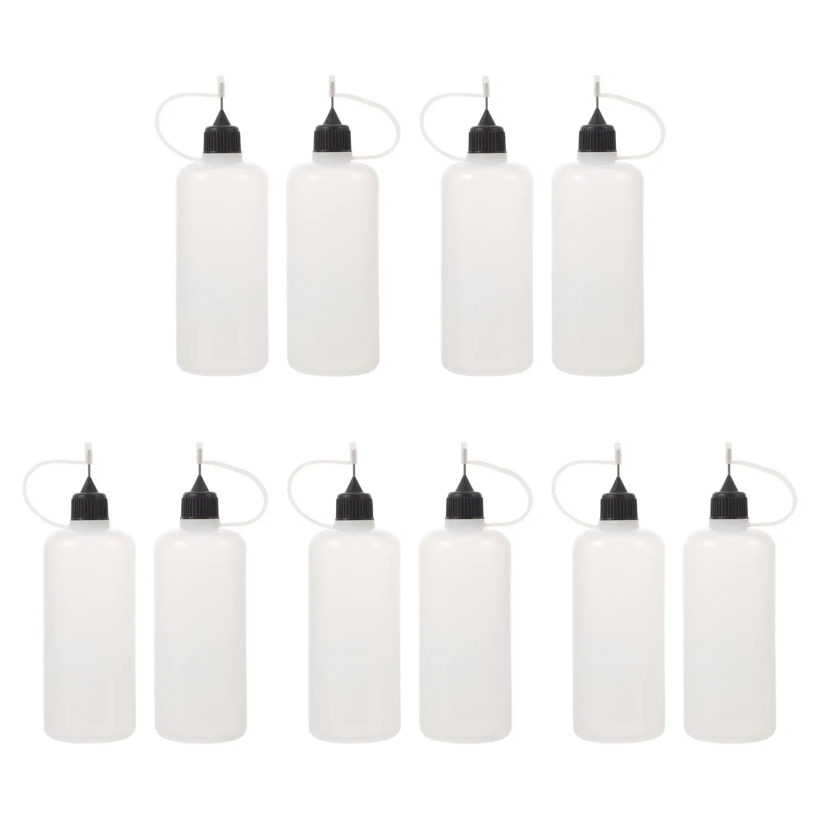 10 Pcs Glue Plastic Liquid Dropper Bottles Containers with Fine Tip Needle Squeeze