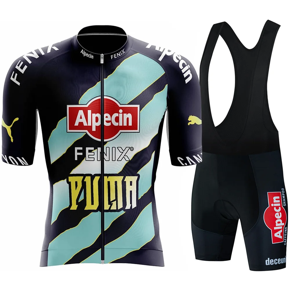 2024 Team Alpecin FENIX Cycling Jersey Set Belgium Champion Cycling Clothing MTB Road Bike Shirt Suit Bicycle Bib Shorts Maillot