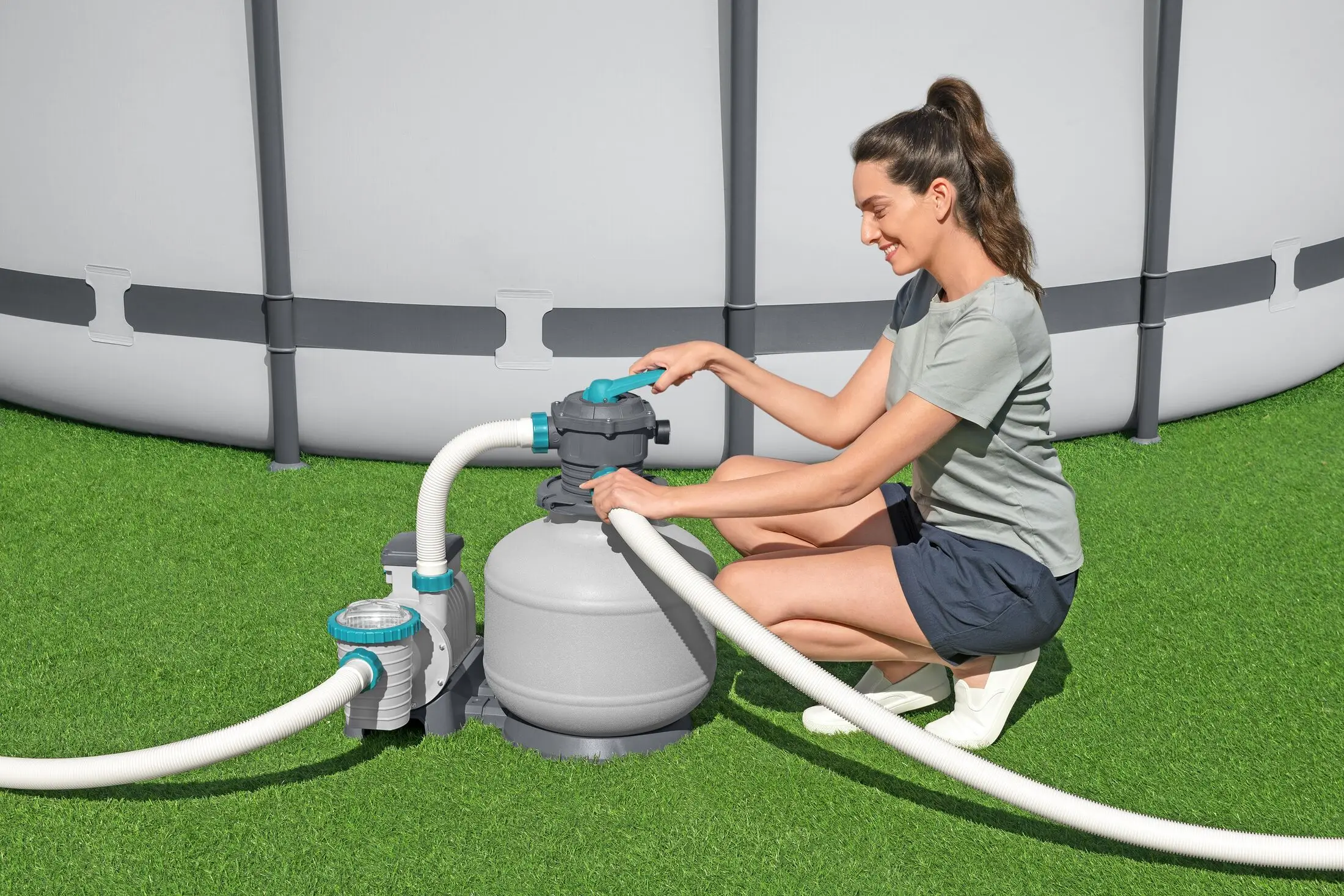 نموذج جديد فلتر الرمل الأوروبي سعة 3000 جالون فلتر حوض السباحة البلاستيكي لتنظيف المياه 58486