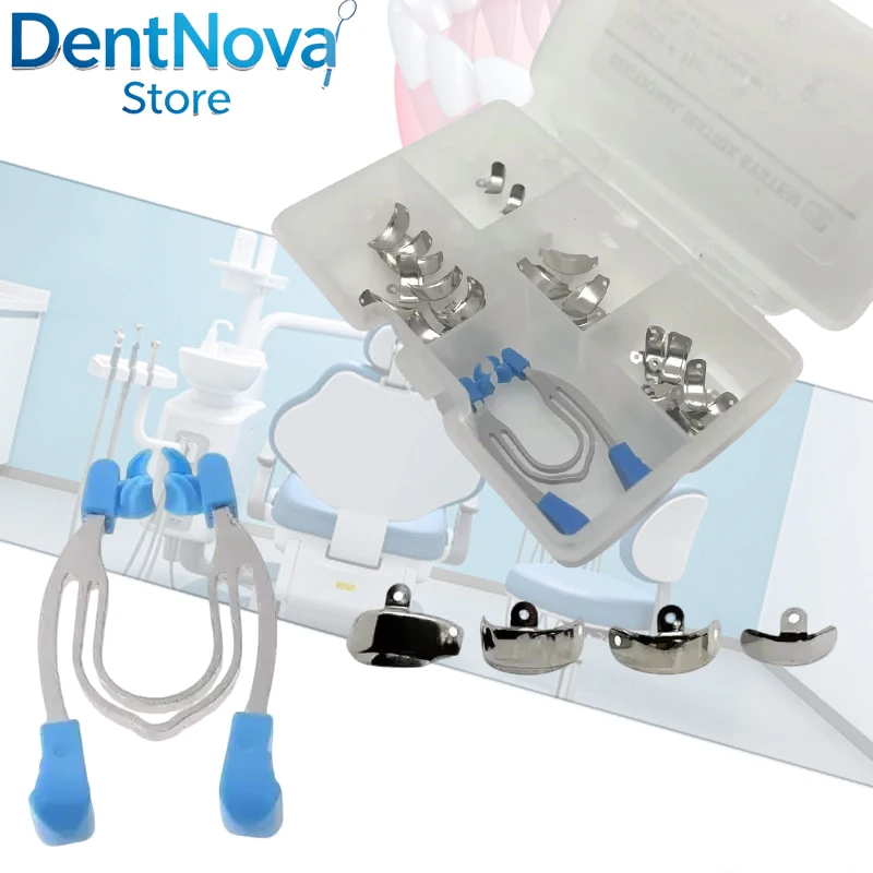 Dental Matrix System Bands Clamps - Autoclavable Metal Set for Sectional Matrix & Wedges