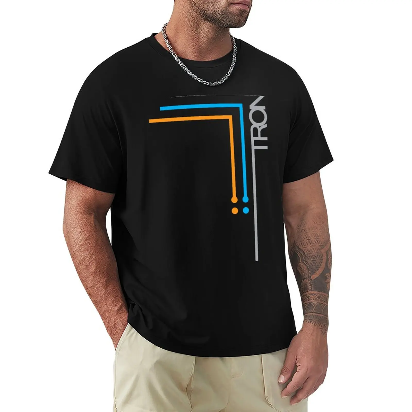 beach man t shirt summer top Tron T-Shirt T-shirt short boys t shirts crew-neck t shirts for men cotton teeshirt Short sleeve