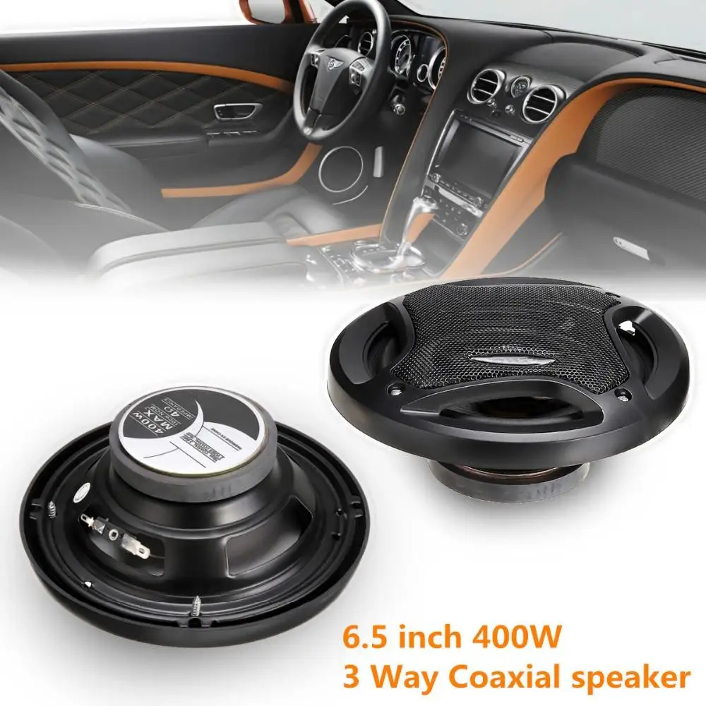 Car Speaker 6.5 inch 400W  Subwoofer HIFI Coaxial  Audio Music Stereo Coxial s