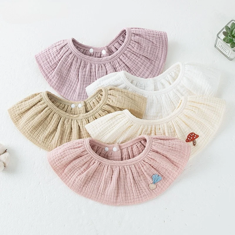 

5pcs/set Baby Bibs Cotton Saliva Towel Gauze Summer Thin Feeding Bibs for Newborn Adjustable Girls Scarf Babies Accessories