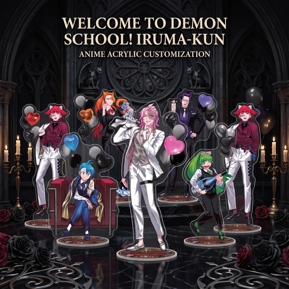 Welcome To Demon School Iruma‑Kun Acrylic Stand Keychain Iruma Suzuki Asmodeus Alice Valac Clara Character Merch Custom