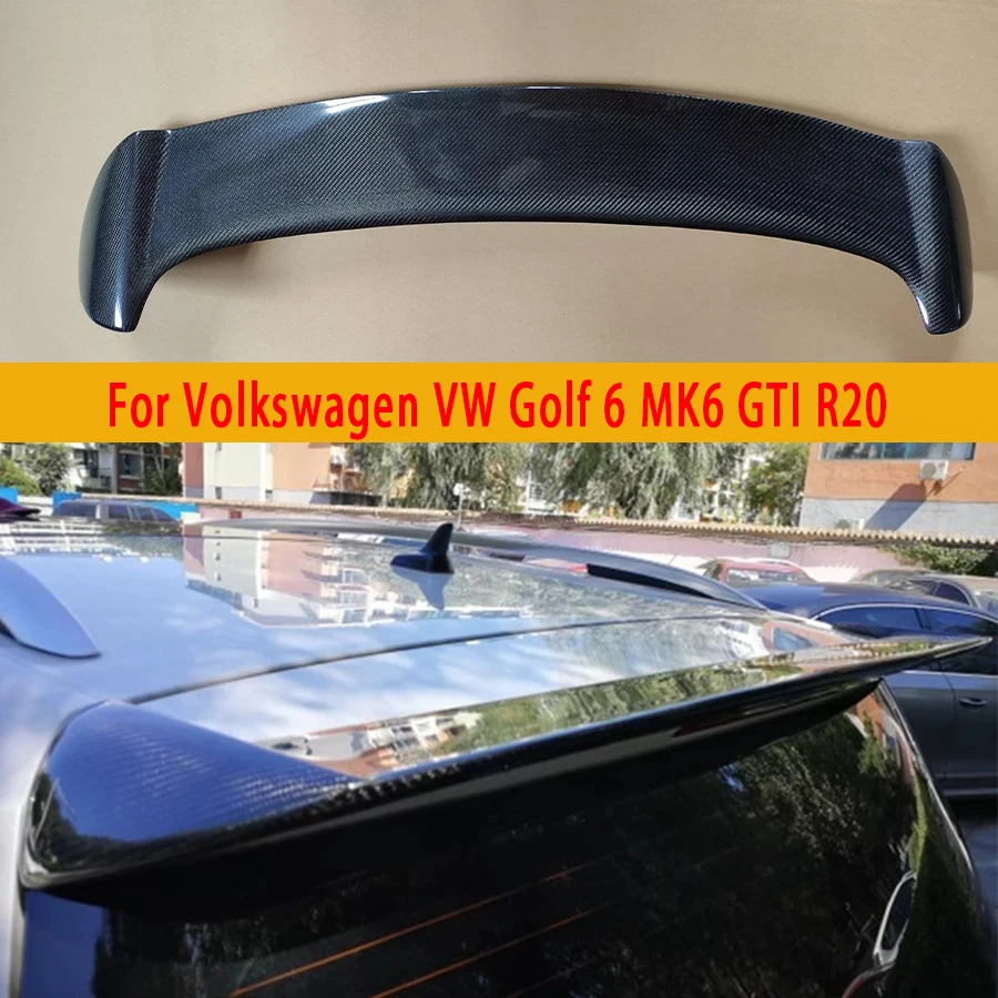 

For Volkswagen VW Golf 6 MK6 GTI R20 Carbon Fiber spoiler Tail fins Car Rear Trunk Spoiler Lip Wing Car Accessories