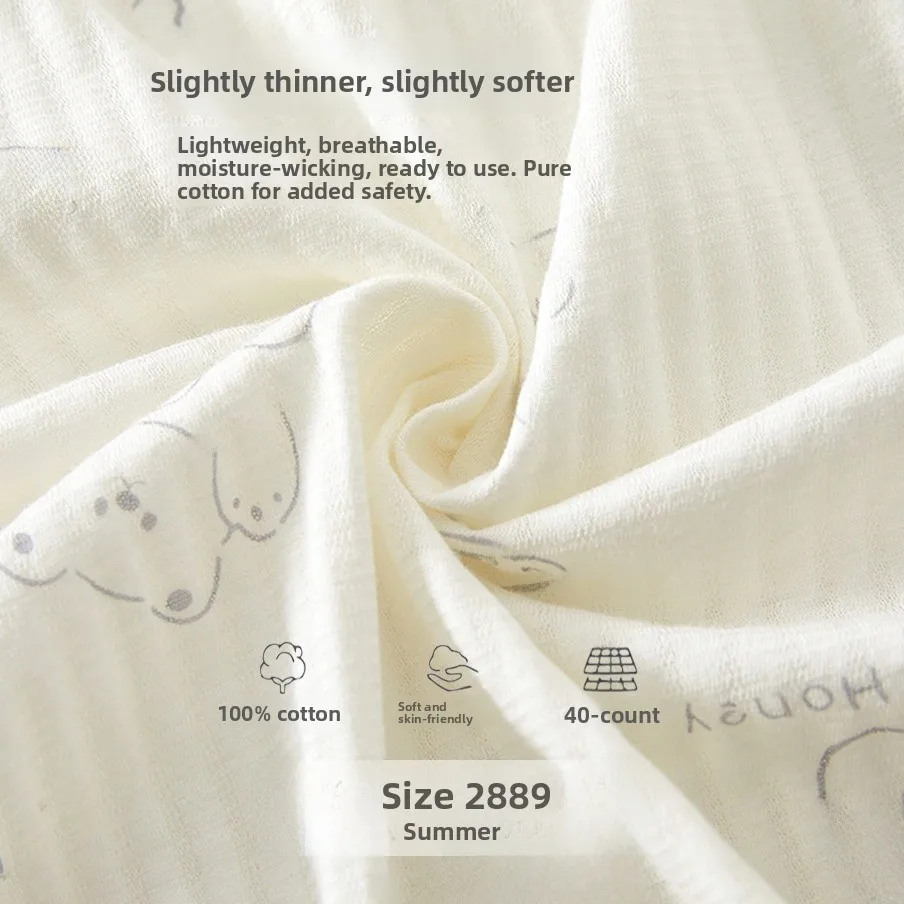 بدلة صيفية رفيعة من القطن الخالص مناسبة للأطفال الرضع قابلة للتنفس بدون S سراويل منخفضة الخصر مناسبة للنساء متعددة الاستخدامات...