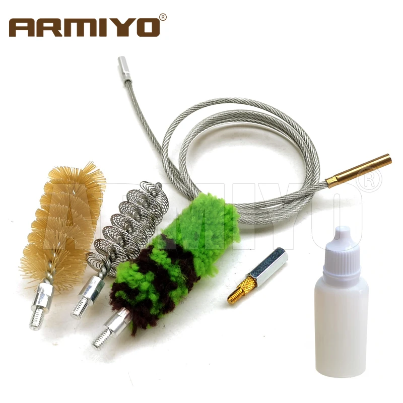 Armiyo 12GA 18,5mm 16GA 20GA Rohrreinigungs- und Polierbürsten-Set für Kohlenstoffablagerungen und Schmutz, Langlebiges Ummanteltes Eisenkabel für die Jagd – Detail 2