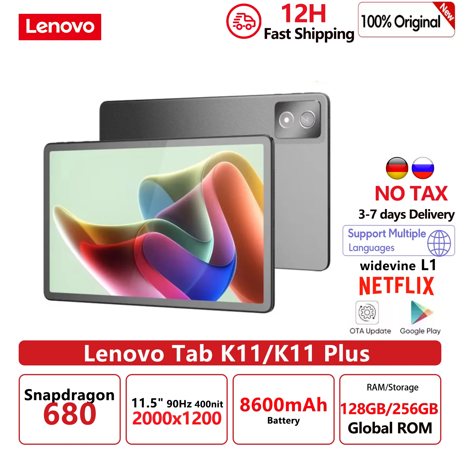 Nouveau Lenovo Tab K11/K11 Plus 11.5 Nouveau Lenovo Tab K11/K11 Plus 11.5