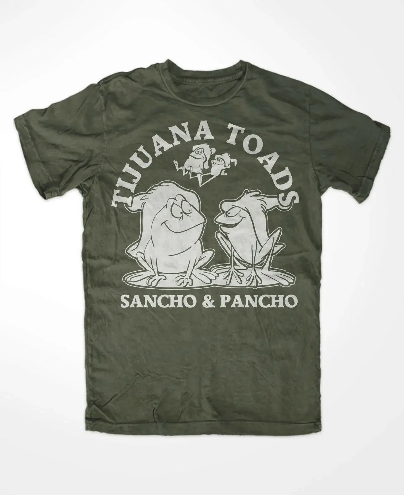 Tijuana Toads T-Shirt OLIVE M3 Frogs, Frog, Fun, Sancho, Pancho, Old School, TV