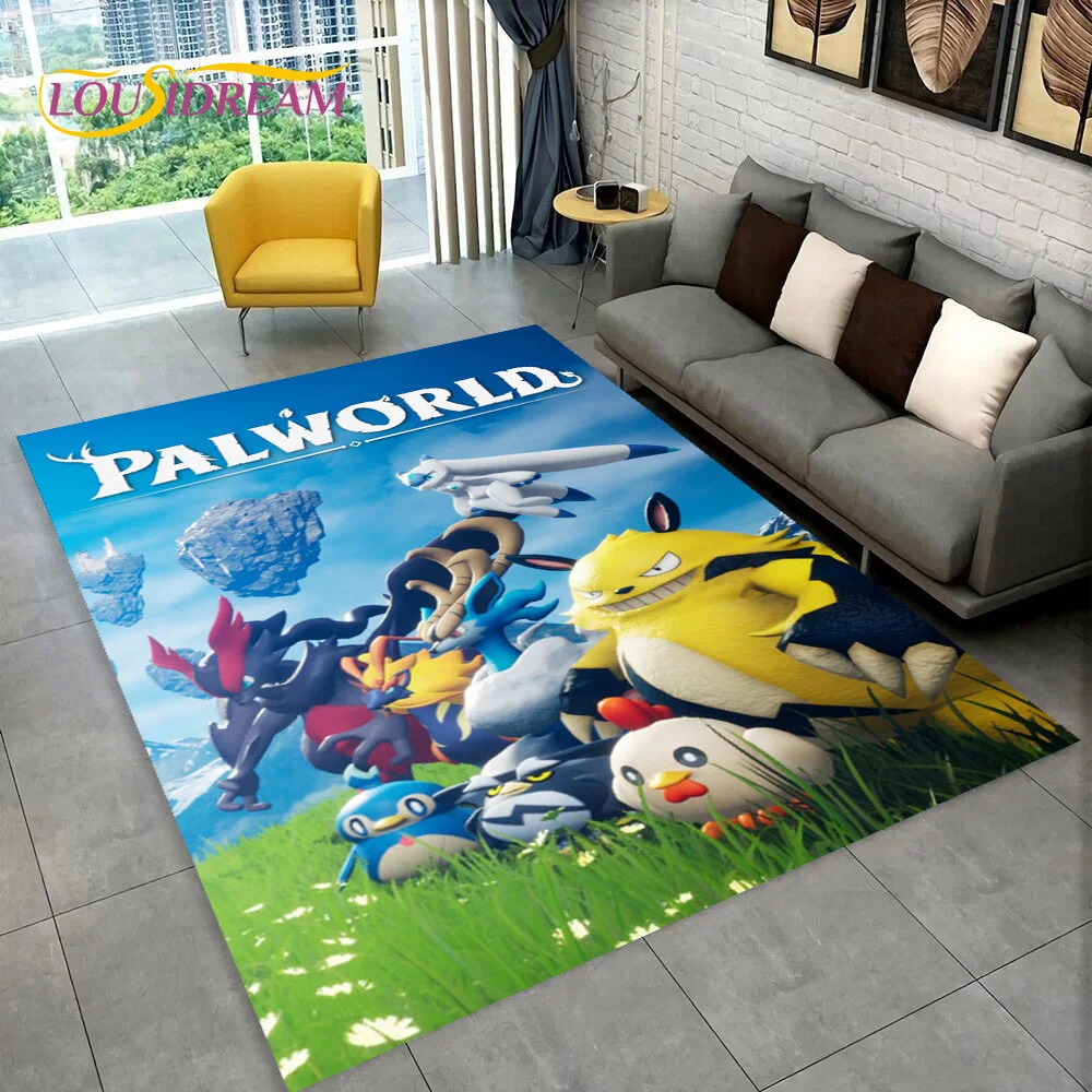 พรมสำหรับเล่นเกม palworld 3D พรมสำหรับตกแต่งบ้านห้องรับแขกห้องนอนโซฟาพรมเช็ดเท้าพรมปูพื้นสำหรับเด็กพรมปูพื้นกันลื่นของขวัญ