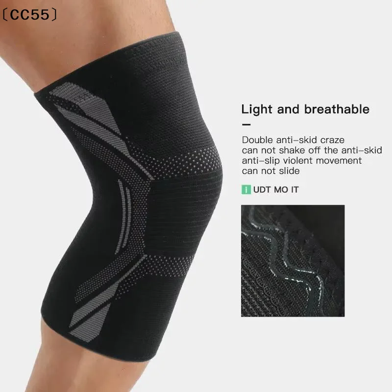 Knee Brace/Knee Support With Anti-Slip Silicone Thick And Soft Fabric Protects And Reduces Knee Pain During Exercise〔CC55〕