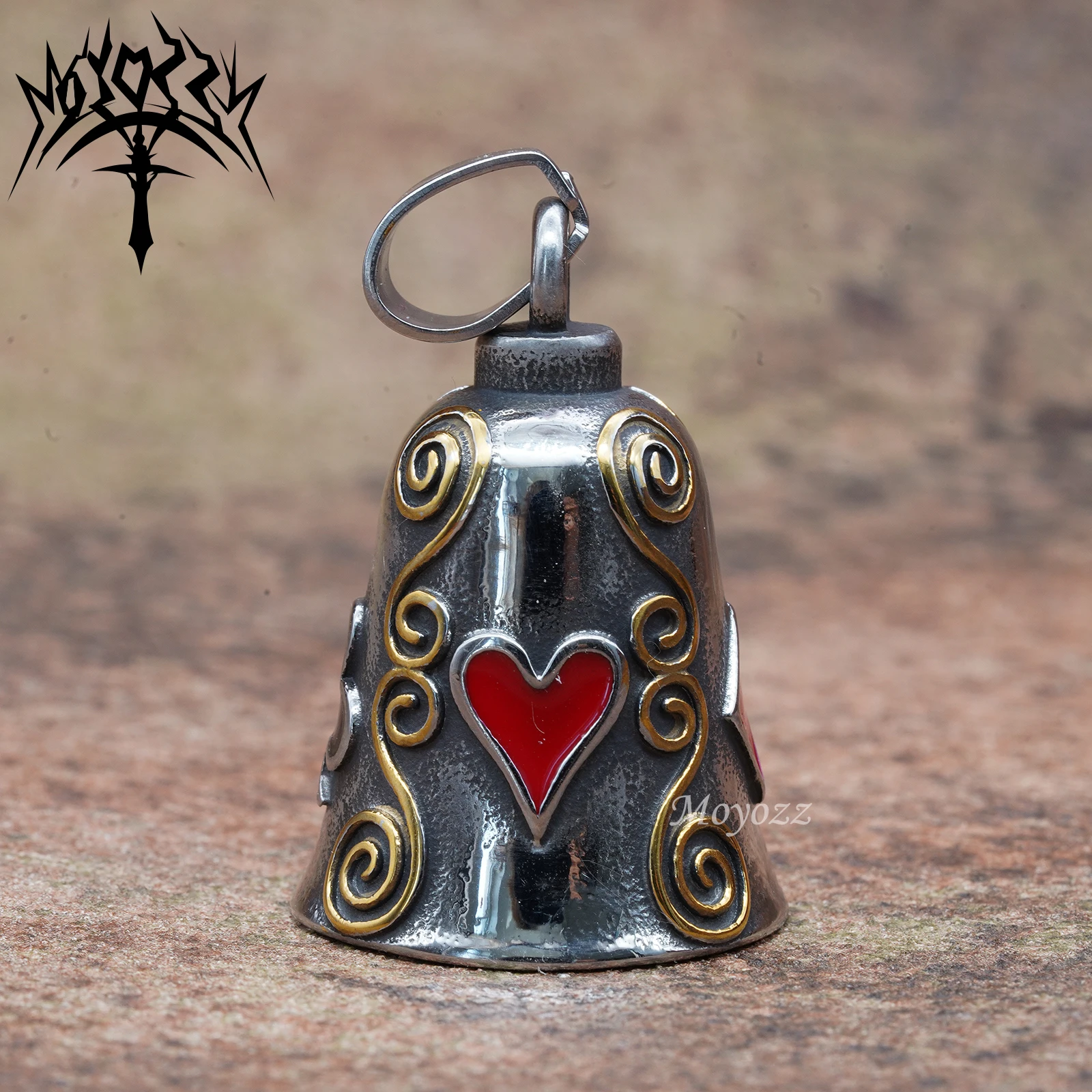 Lucky Ace of Spades Gremlin Ride Guardian Biker Bell Chaveiro de boa sorte Acessórios de motocicleta para homens e mulheres