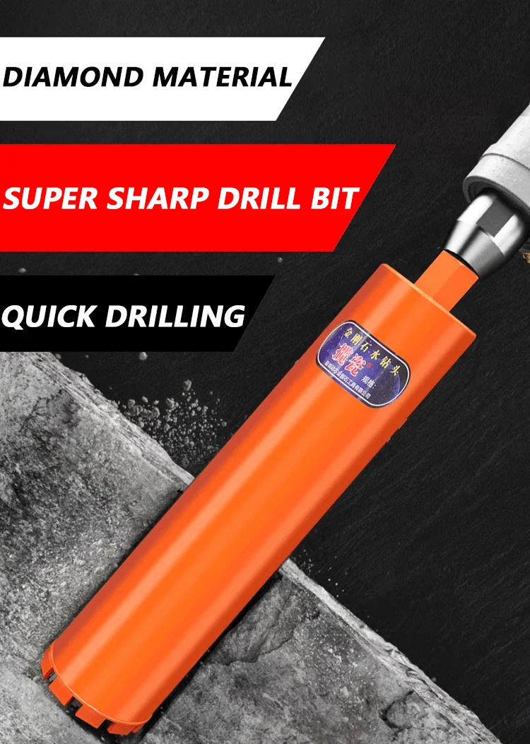 LAANCI Diamond Core Drill Bit With a Diameter of 27-200mm Total Length 400mm Drill Concrete Air Conditioning Walling Drilling