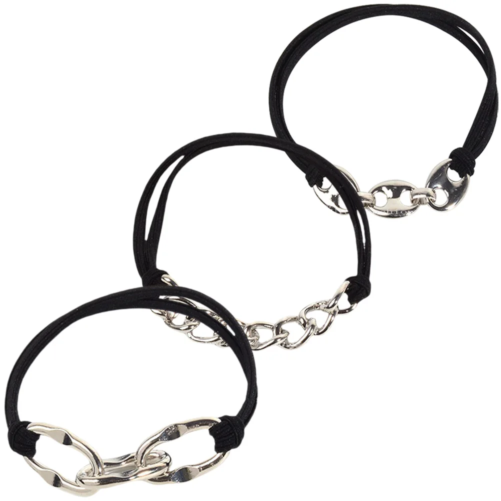 

3pcs Ties Elastic Women Bracelets Minimalist Hair Hair Tie s Ponytail Holders Yoga Sports Accessories