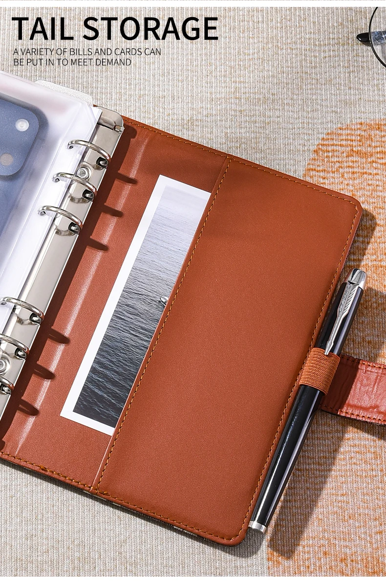 A6 Retro Karierter DIY Ringbuch-Einband Tagebuch Agenda Planer Papiereinband Schulbedarf – Detail 4