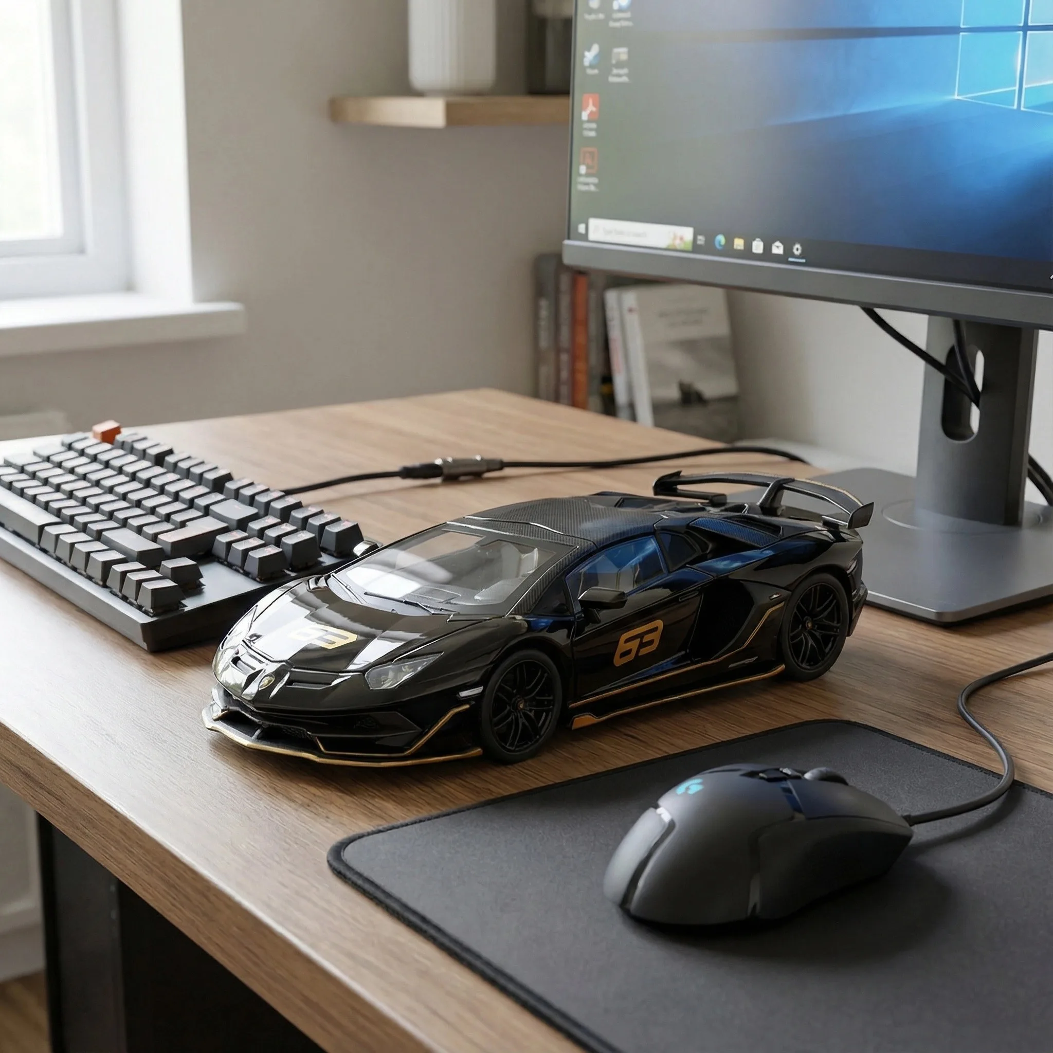 

1:32 Lamborghini Aventador SVJ63 Суперкар, модель из сплава, модель автомобиля из сплава, звук и свет, детские игрушки, коллекционные подарки на день рождения