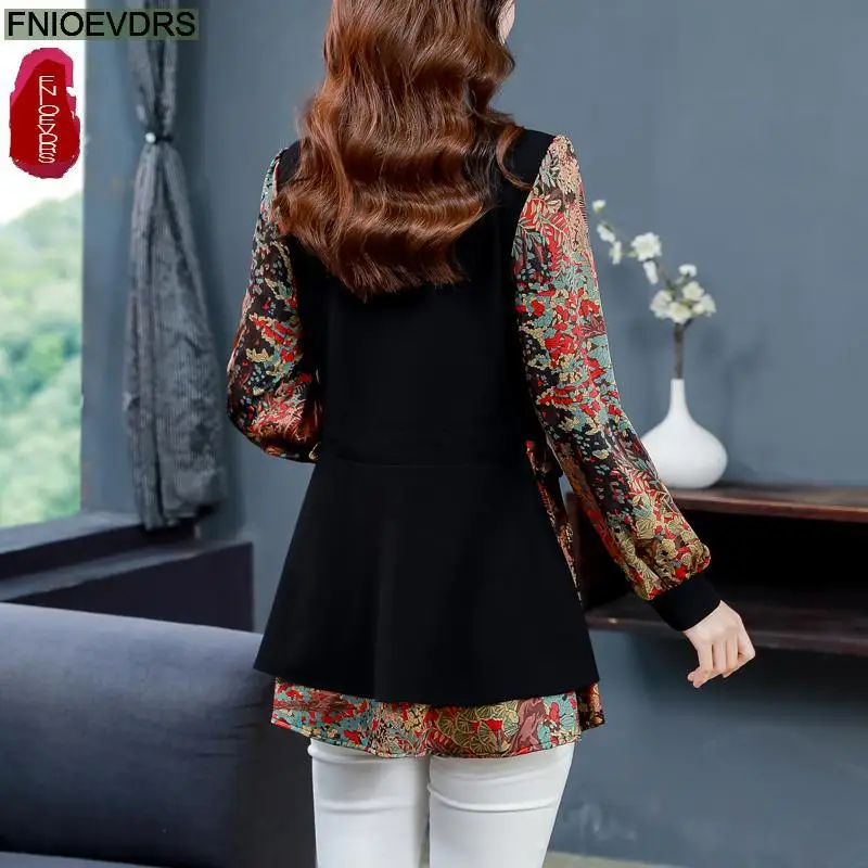 M-5XL Loose Clothes 2023 Women European Fashion Elegant Office Lady Work Button Shirt Casual Tunic Belly Peplum Tops And Blouses