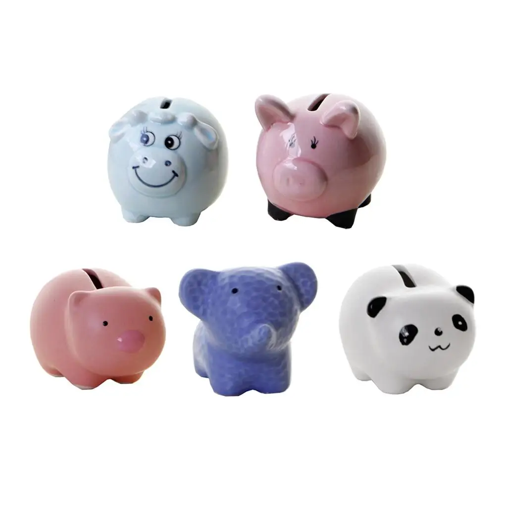 Cute Cartoon Ceramic Personalized Money Saving for Kids Girls Boy Nursery Gift