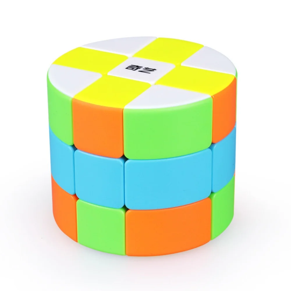 Qiyi Barrel Cube 3x3x3 Stickerless Strange-Shape Cylinder Magic Cube Twisty Mgaic Cube Learning&Educational Puzzle Toys