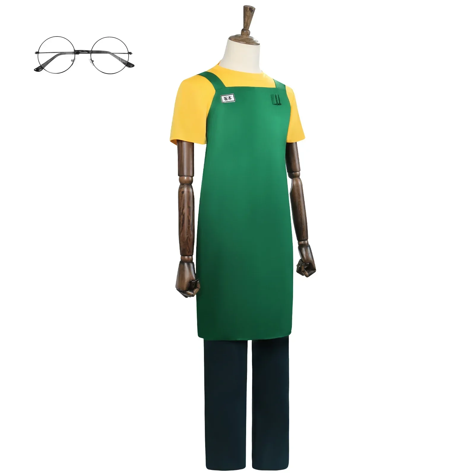 2025Halloween SakamPain DenciCosplay Costume per uomini e donne, SakamPain Taro Anime, tablier, perruque imbibée, uniforme