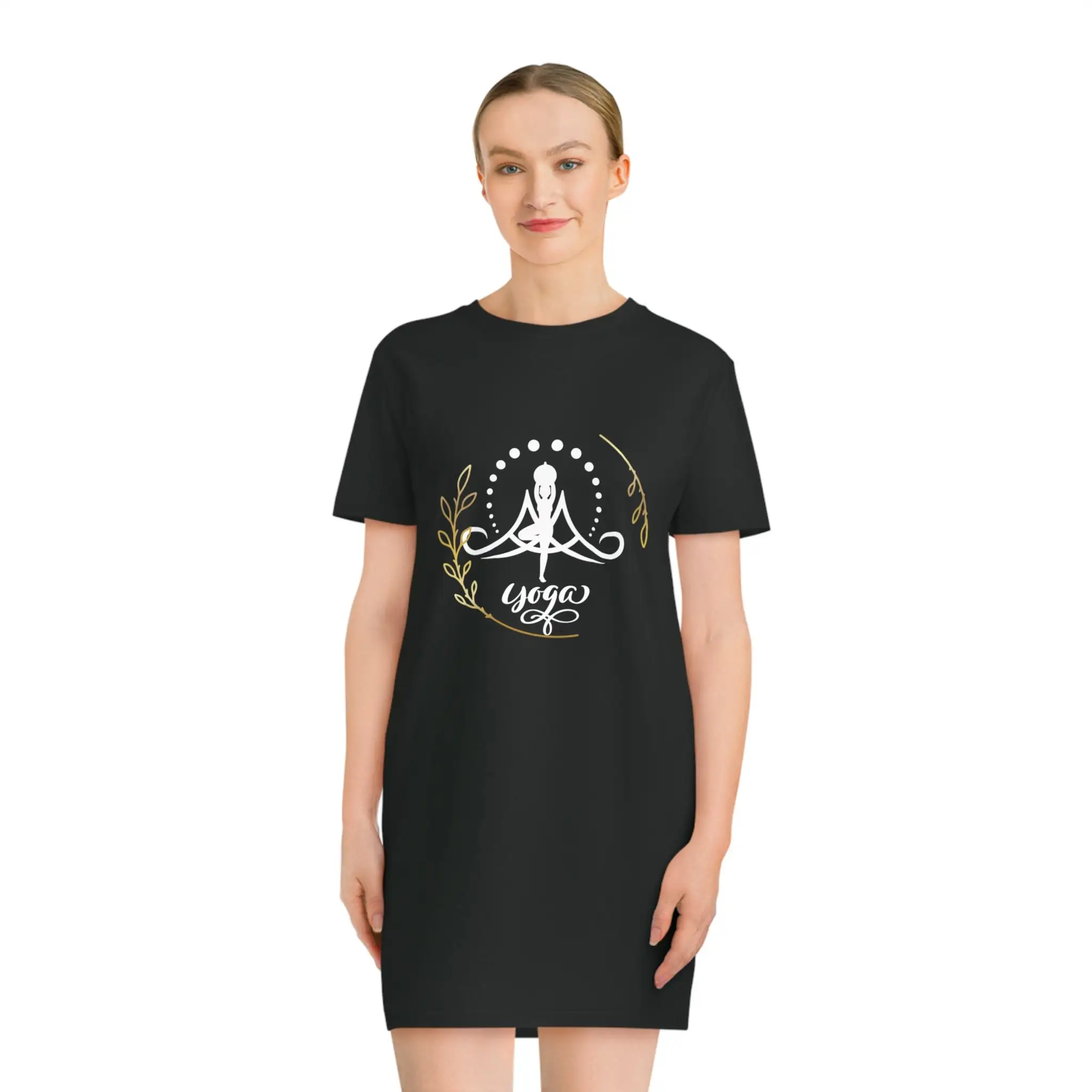 Yoga Dress Women Namaste Elegant One Line Art Made Of Organic Cotton Spinner T Shirt S Celebration Lifestyle