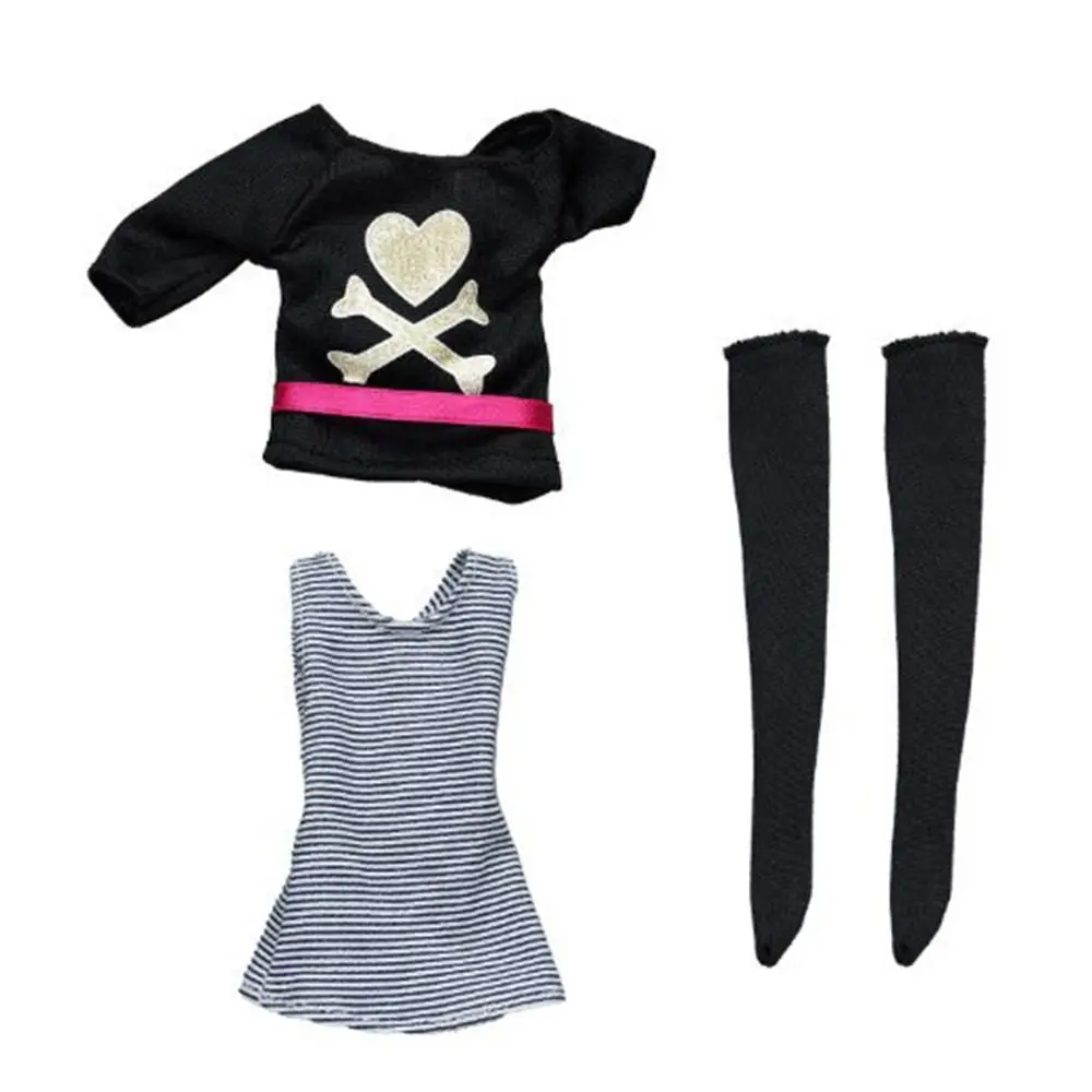 1 セットファッション T シャツジャケットパンツ DIY 手作り靴下セータージーンズパンツ女の子ギフトカジュアルウェア 1/6 用/29 〜 32 センチメートル用