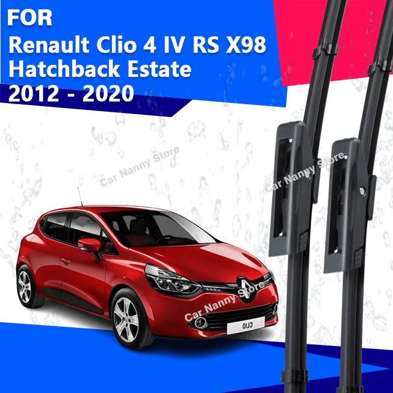 شفرات الزجاج الأمامي لرينو كليو 4 IV RS X98 هاتشباك إستيت 2012 - 2020 مساحات السيارة شريط مطاطي ممسحة 2013 #1