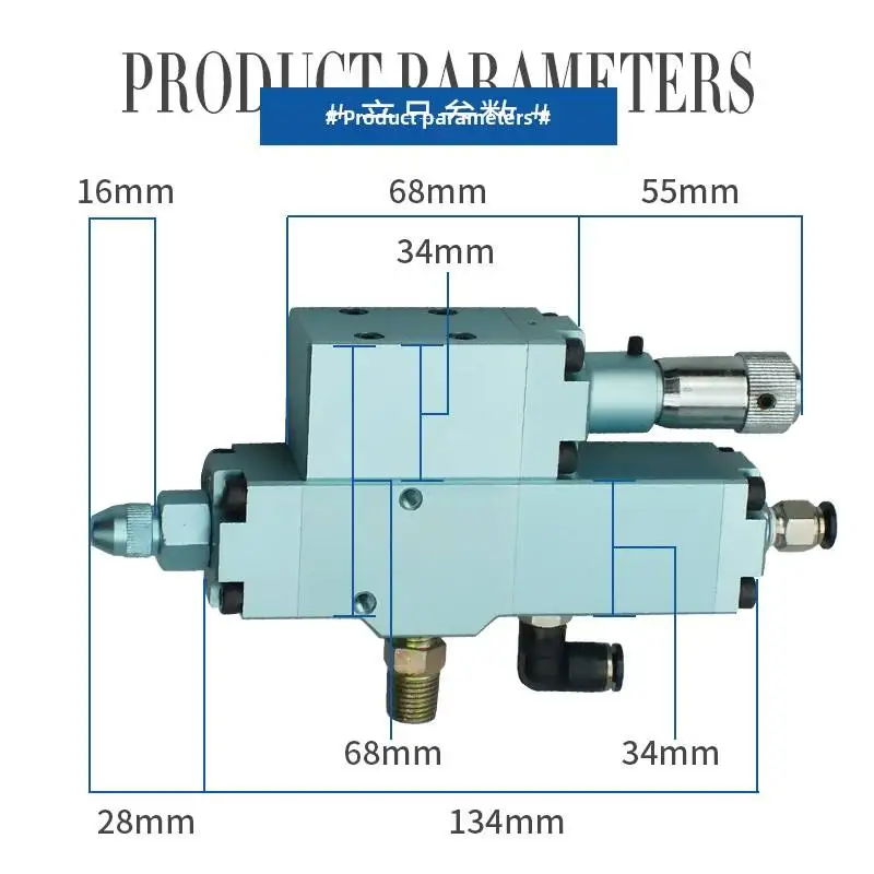 Precision Grease Metering Valve, High Pressure Quantitative Dispensing Valve for Butter Oil Grease Filling Machine