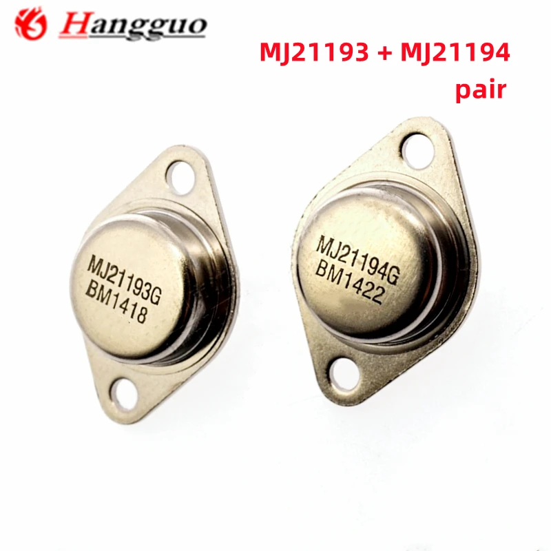 10pcs=5pair Oiginal MJ21193G MJ21194G MJ21193 MJ21194 TO-3 gold sealed audio power amplifier