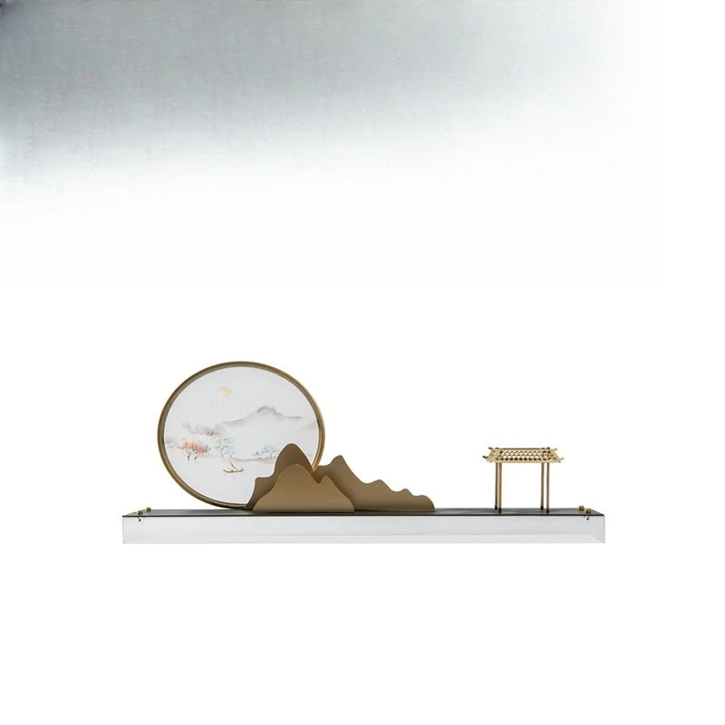

Iron art creative landscape ornament, inn hotel model room living room entrance soft decoration