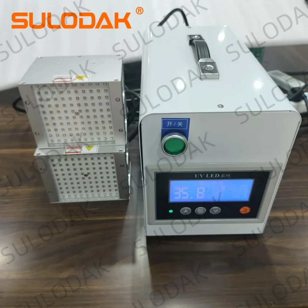 High Power Uv Led Curing System Air Cooling Uv Led Curing Lamp 100*100mm Led Ultraviolet Lamp for UV Curing