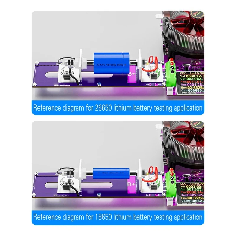 WCS-20A 4 Wバッテリーテストスタンド,18650内部抵抗容量テスター,電流電圧計,検出ボックス,固定具,新品