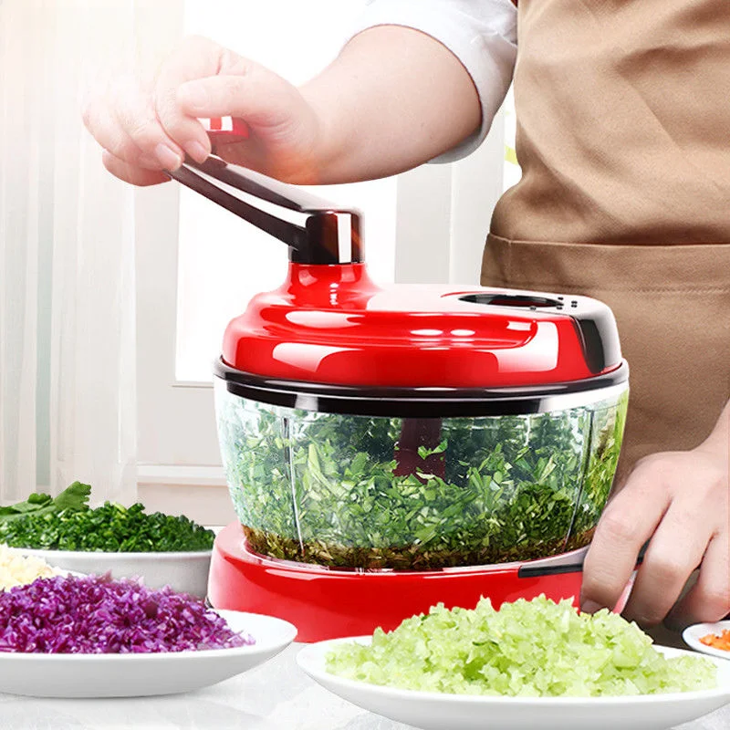 Household Manual Vegetable Grinder Meat Grinder Pepper Chopping Machine Garlic Press Garlic Grinder Garlic Cutter Multi-Funct...