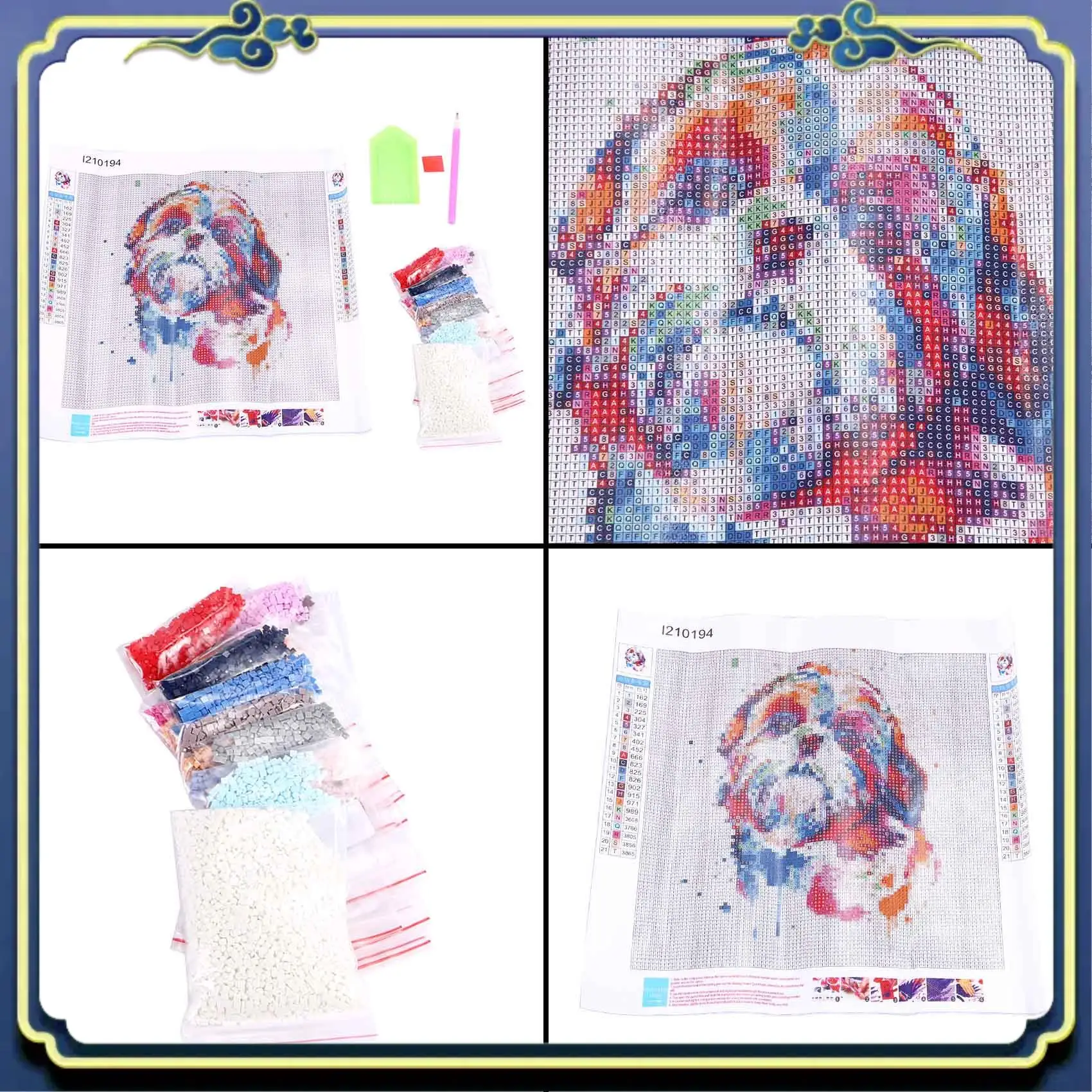 

Latest "Shih Tzu Dog"Watercolor Diy 5D Diamond Painting Cross Stitch Diamond Embroidery Rhinestones 3D Photo Diamond Stickers