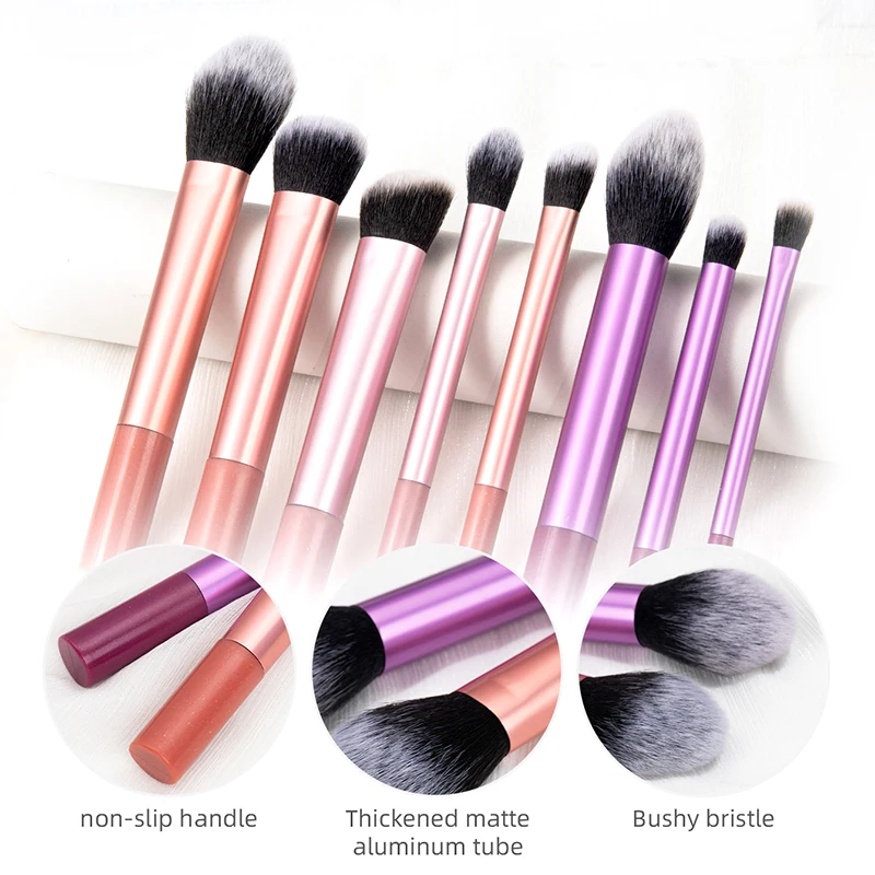 8PCS Makeup Brushes Set Professional Super Soft Cosmetics Foundation Blush Eyeshadow Contour Detail Blending Brush Beauty Tool