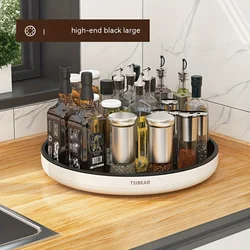 360 Degree Rotating Storage Shelf Bathroom Turntable Cabinet Non-Slip Organizer Tray Spice Round Rack Plate for Kitchen Season