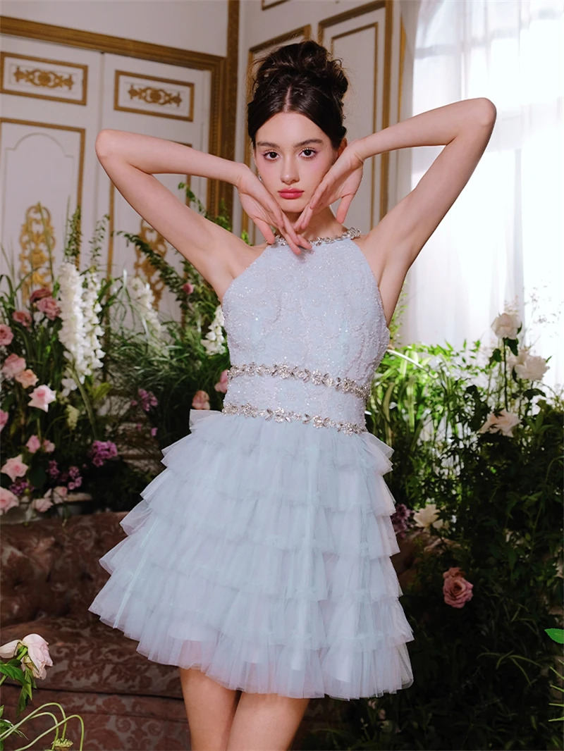 

Высококачественная подвесная юбка Detalle с кристаллами, вечернее платье Dr Holiday Dr, торжественное платье для вечеринок и свадеб