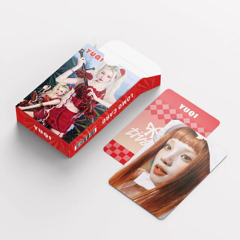 

92 шт. мотивационный альбом Song Yuqi, набор лазерных ломо-карт-голографические фотокарточки YUQI Star с бонусными наклейками