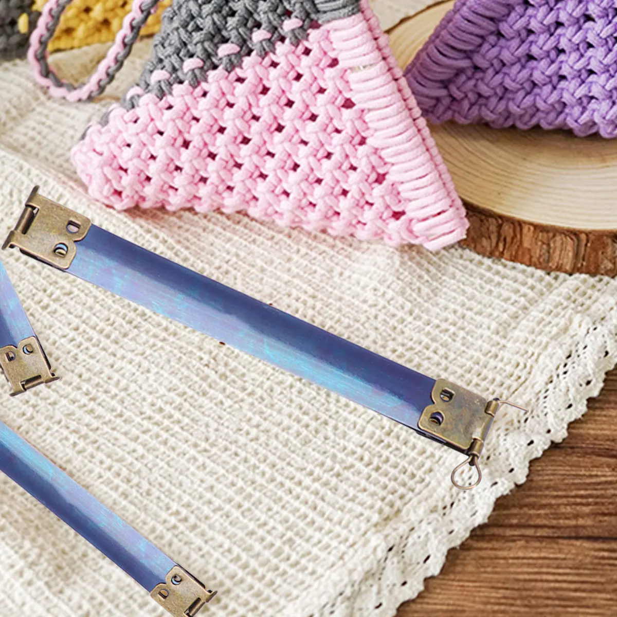 

30Pcs DIY Handmade Bag Shrapnel Clips Heavy Duty Metal Hardware Fasteners for Bag Craft Stylish Dark Blue Set Shrapnel Clip