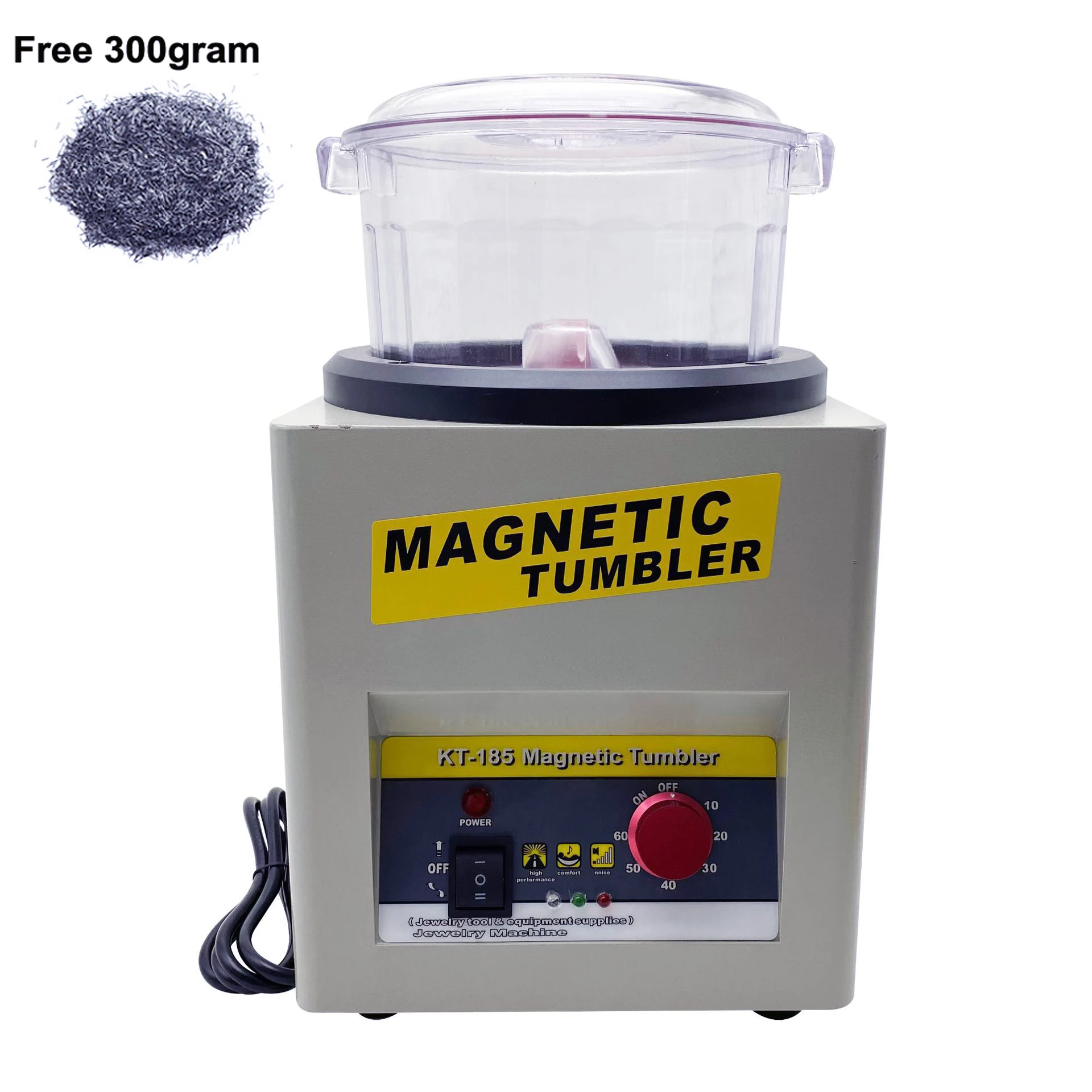 Magnetic Tumbler Jewelry Polisher 2000 RPM Finisher AC 110V/220V with Adjustable Speed for Jewelry Polishing Machine