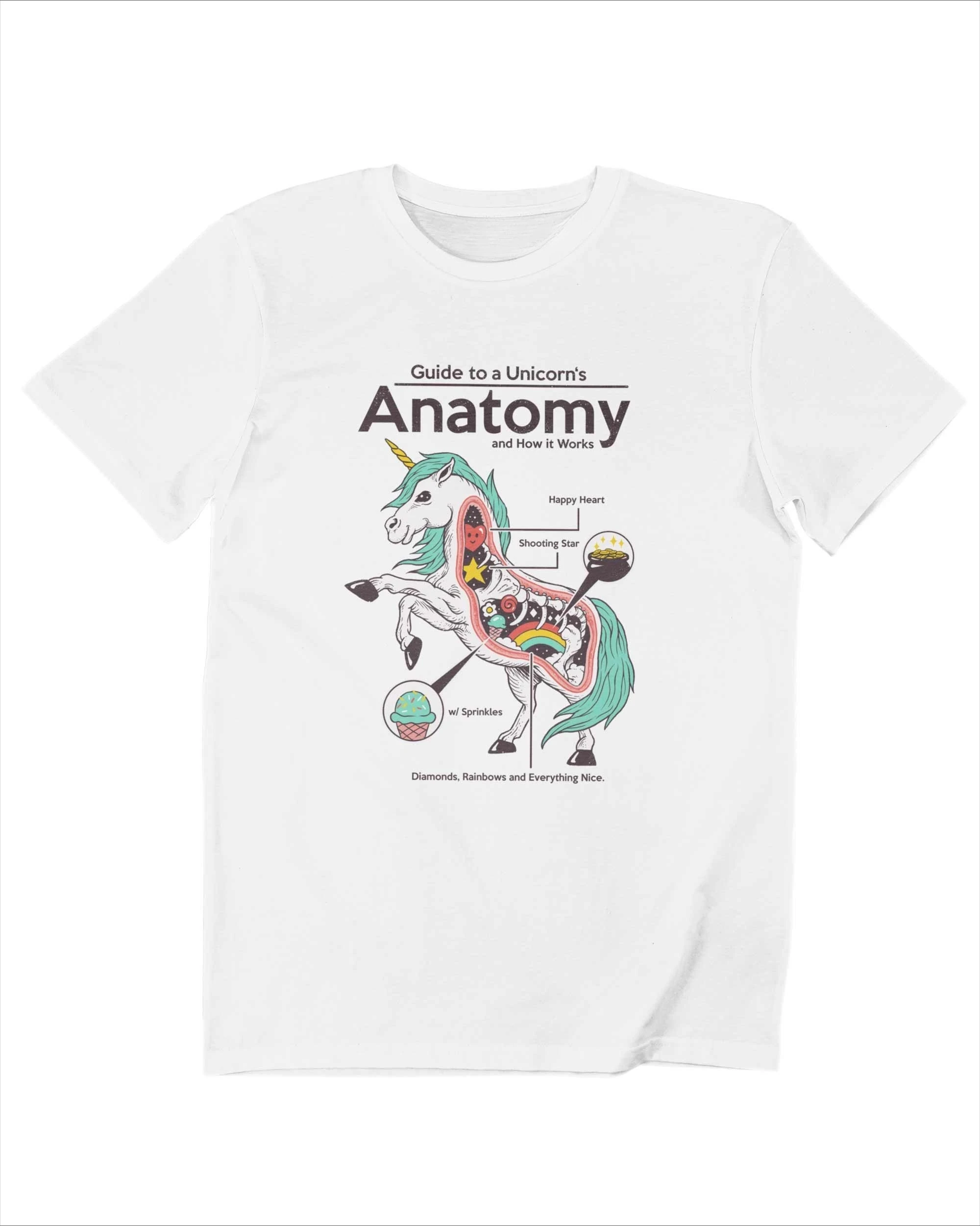 

Anatomie De La Licorne с графическим принтом, летние элитные брендовые хлопковые мужские и женские футболки с короткими рукавами, уличная мода