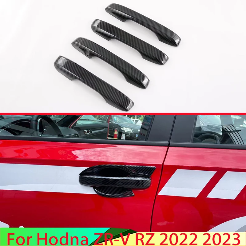 For Hodna ZR-V RZ 2022 2023 Car Accessories ABS Chrome Door Handle Cover With Smart Key Hole Catch Cap Trim Molding