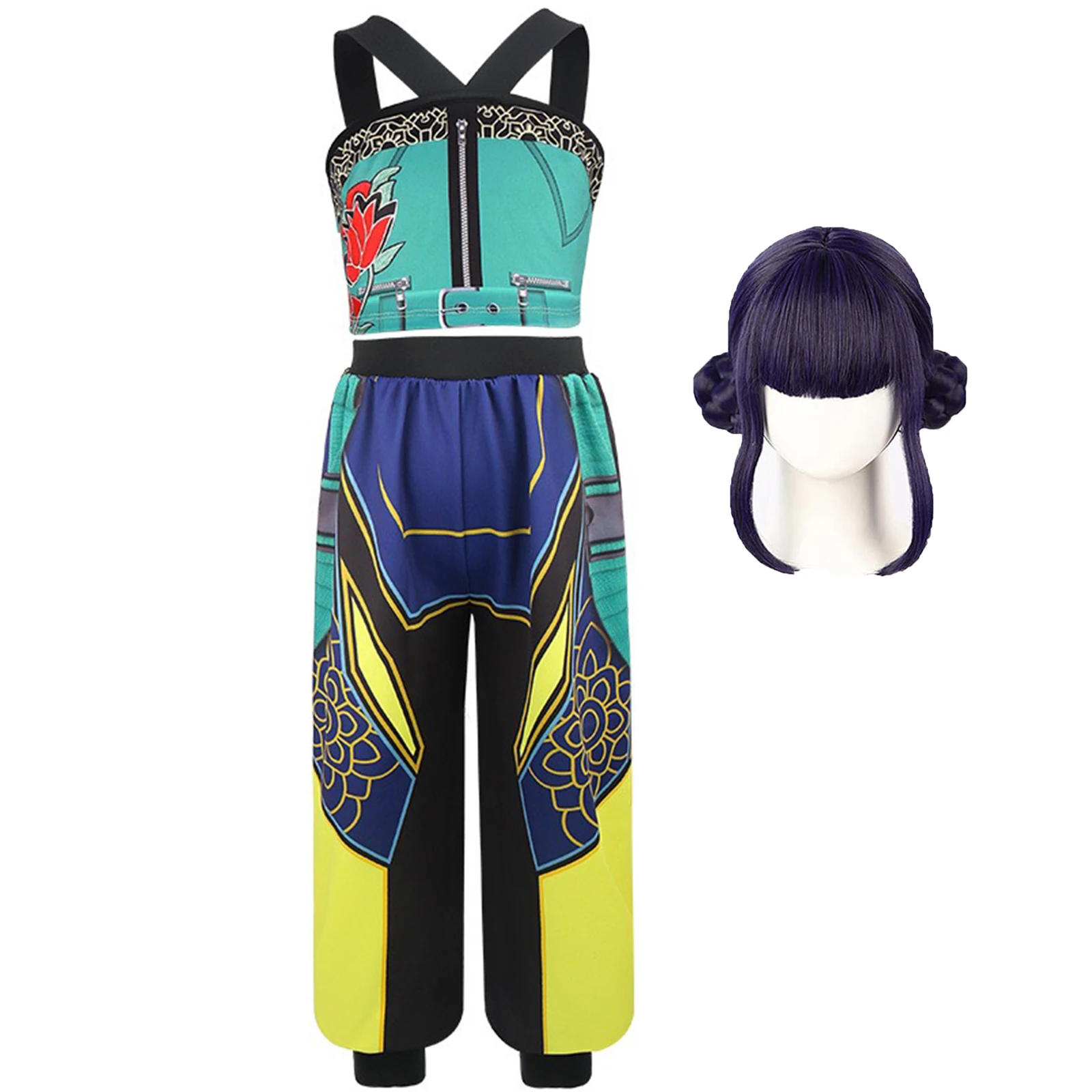 Kostium Dziecięcy Zoey Piosenkarka Kpop Rumi Sukienka Cosplay dla Dziewczynek na Urodziny Halloween Karnawał