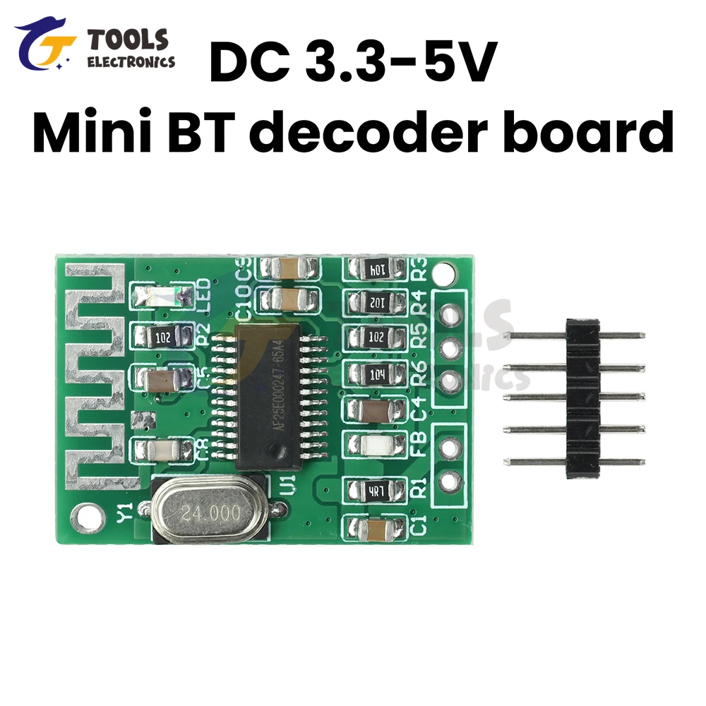Mini Bluetooth 5.4 Audio Receiver Module 2.0 Dual Channel Stereo Decoding Board for Audio Systems