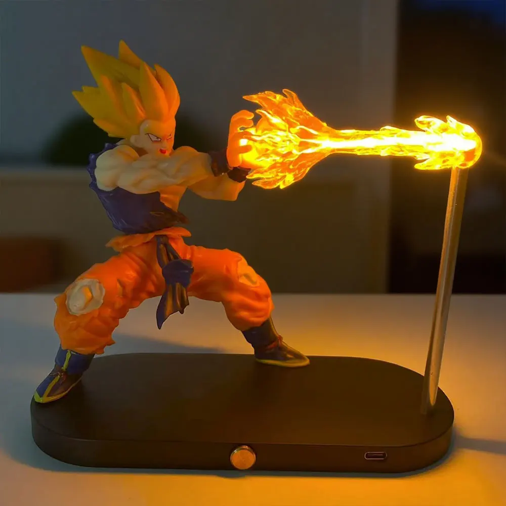

Лампа Dragon Ball Super Saiyan Goku Рисунок Светодиодный ночник DBZ Фигурки Настольный светильник Гоку Декоративные подарки для спальни