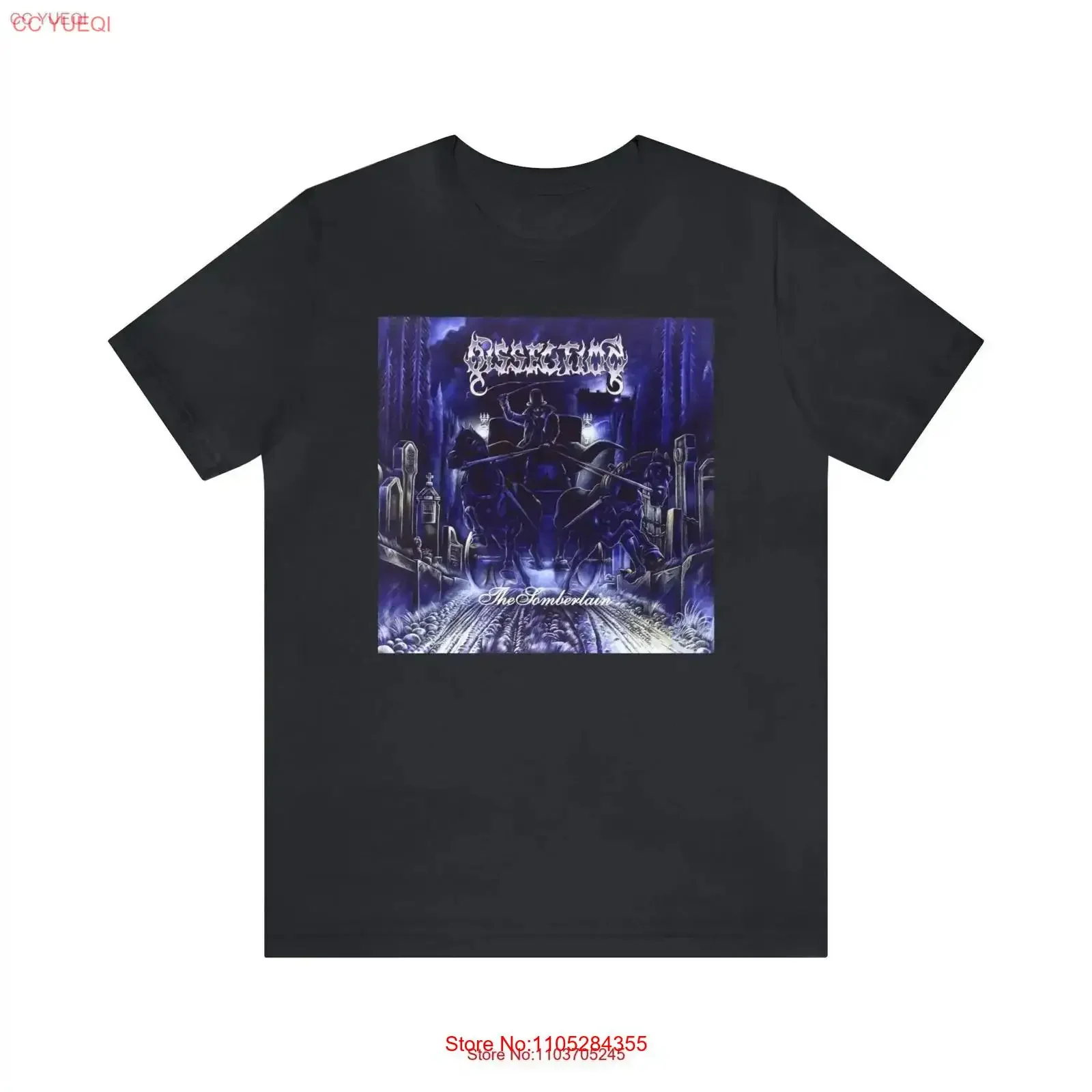 Dissection The Somberlain T Shirt Black Metal vintage Washed Unisex Slightly Stretched homme designer clothes fashion