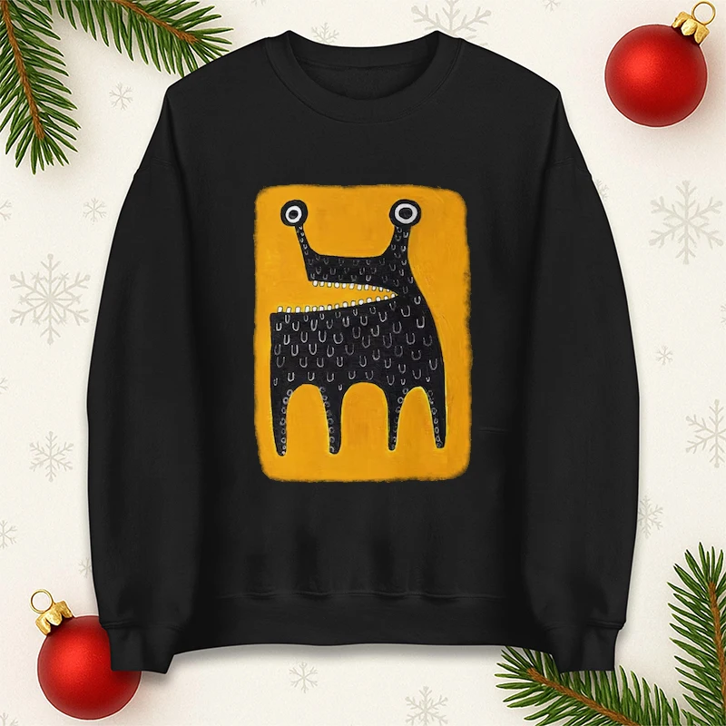 Cartoon Style Funny Monsters Graphic Sweatshirt Hoodie Gothic Clothing Gothic Sweatshirt Funny Hoodie Funny Pattern Sweater